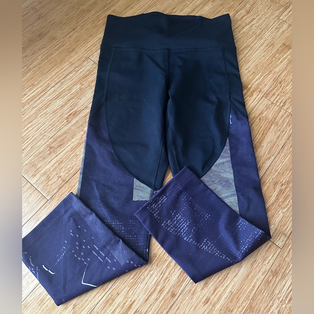 Under Armour Women’s Black Purple Leggings Size Small